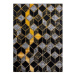 Kusový koberec Gloss 400B 86 3D geometric black/gold 120 × 170 cm
