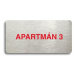 Accept Piktogram "APARTMÁN 3" (160 × 80 mm) (stříbrná tabulka - barevný tisk bez rámečku)