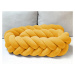 SenLove Sametový mantinel pletený do copu z 5 pramenů Zvolte barvu: Žlutá, Zvolte délku: 280 cm