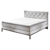 Sun garden Kontinentální postel BOXSPRING ROCKAWAY BX2180 180x200 cm - světle šedá