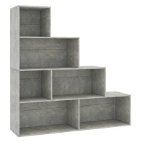 Knihovna/zástěna betonově šedá 155 x 24 x 160 cm dřevotříska