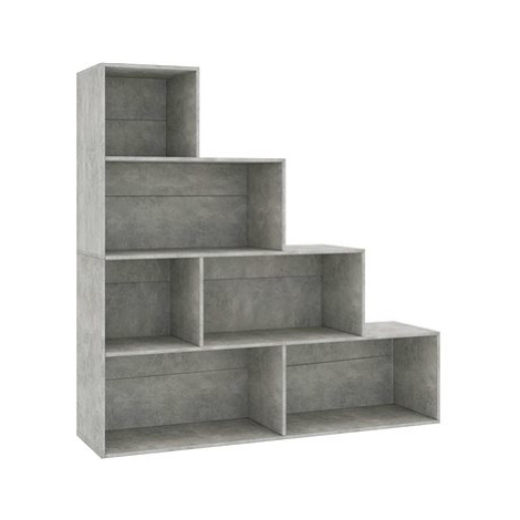 Knihovna/zástěna betonově šedá 155 x 24 x 160 cm dřevotříska SHUMEE