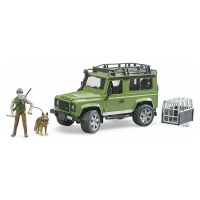 Bruder 02587 Land Rover Defender, figurka myslivce a psa
