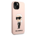 Karl Lagerfeld Liquid Silicone Ikonik NFT kryt iPhone 14 Plus růžový