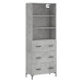 vidaXL Skříň highboard betonově šedá 69,5x34x180 cm kompozitní dřevo