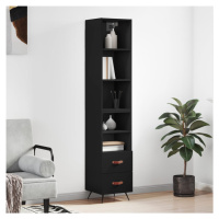 vidaXL Skříň highboard černá 34,5 x 34 x 180 cm kompozitní dřevo