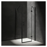 OMNIRES MANHATTAN obdélníkový sprchový kout s křídlovými dveřmi, 80 x 100 cm černá mat / transpa