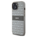 DKNY PU Leather Repeat Pattern Tonal Stripe kryt iPhone 15 béžový