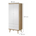 Piaski Šatní skříň Primo 80 cm dub Riviéra/bílá