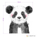Samolepky na zeď dětské - Velké panda v černobílé barvě