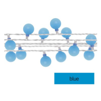 LED světelný cherry řetěz – kuličky 2,5 cm, 4 m, venkovní i vnitřní, modrá, časovač