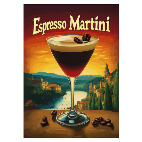 Ilustrace Espresso Martini Vintage, Andreas Magnusson, 30 × 40 cm