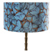 Art Deco stolní lampa bronzový sametový odstín motýl design 35 cm - Pisos