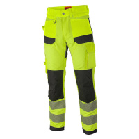 Reflexní strečové kalhoty Bennon EREBOS class 2 Hi-VIS, žluto-černé