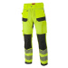 Reflexní strečové kalhoty Bennon EREBOS class 2 Hi-VIS, žluto-černé