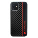 Audi Carbon Fiber Stripe iPhone 12/12 Pro 6,1 černý/černý pevný obal Aus-tp