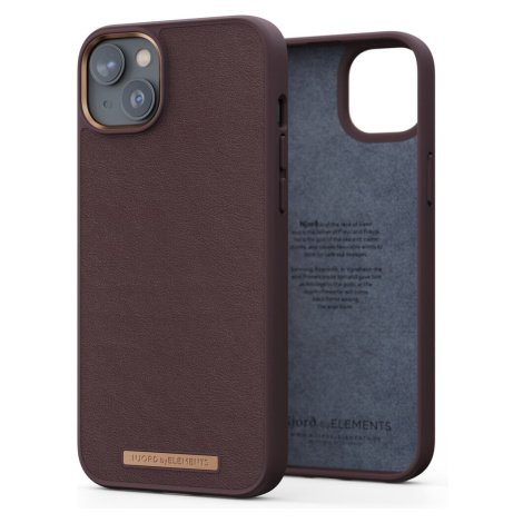 NJORD Genuine Leather Case iPhone 14 Plus Dark Brown