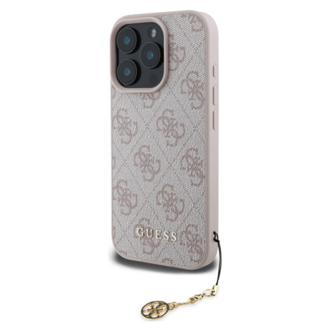 Guess 4G Charm kryt iPhone 16 Pro Max růžový