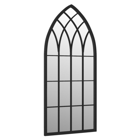 vidaXL Zahradní zrcadlo černé 70 x 30 cm železo pro použití venku
