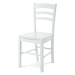 AUTRONIC Jídelní židle celodřevěná, bílá, nosnost 110 kg