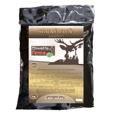 Hypoalergenní Granule SlovakiaFarma Statný jelen - 4 kg Slovakia Farma