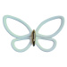 Nástěnná 3D dekorace Crearreda SD White Metal Butterflies 24006 Bílo-zlatí motýli