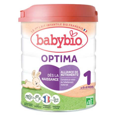 BABYBIO Optima 1 počáteční kojenecké bio mléko s probiotiky a prebiotiky 800 g
