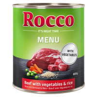 Rocco Menu 24 x 800 g - Hovězí, zelenina & rýže