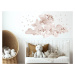 Pastelowe Love Nálepka na zeď - zasněný měsíc barva: růžová