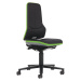bimos Pracovní otočná židle NEON, kolečka, permanentní kontakt, látka, zelený flexibilní pás