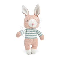 Panenka pletená zajíček Finbar Hare Knitted Baby Doll ThreadBear 18 cm z jemné a měkké bavlny s 