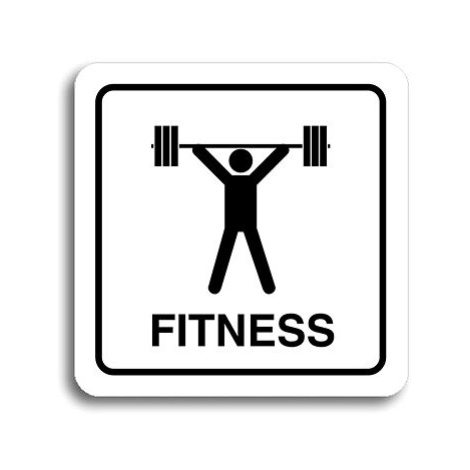 Accept Piktogram "fitness III" (80 × 80 mm) (bílá tabulka - černý tisk)