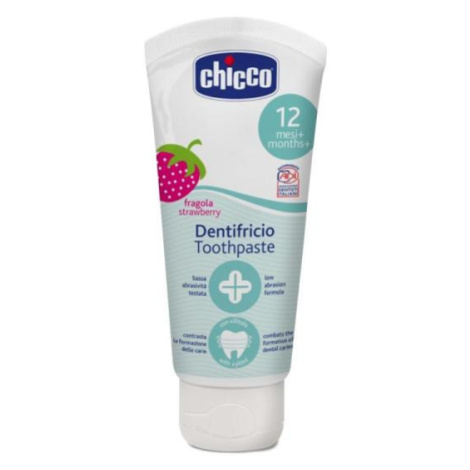 CHICCO Pasta zubní Jahoda bez fluoru 50ml, 12m+