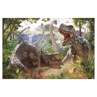 Plakát, Obraz - David Penfound - Dinosaur Battle, 91.5x61 cm