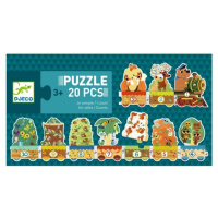 DJECO Puzzle Vlak se zvířátky - 20 pcs