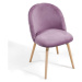 Miadomodo 74812 Sada jídelních židlí sametové, fialové, 2 ks