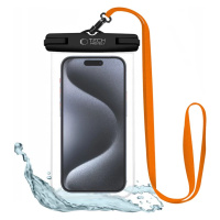 Pouzdro TECH-PROTECT UWC7 UNIVERSAL WATERPROOF CASE 6.9 INCH BLACK/ORANGE (5906302309573)