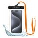 Pouzdro TECH-PROTECT UWC7 UNIVERSAL WATERPROOF CASE 6.9 INCH BLACK/ORANGE (5906302309573)