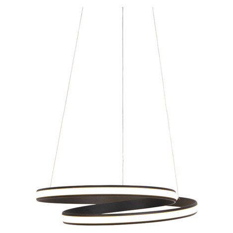 Designová závěsná lampa černá 55 cm včetně LED - Jeřabina QAZQA