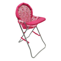 SPARKYS - Jídelní židlička - růžová s puntíky
