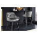 LuxD Designová barová židle Natasha šedý samet