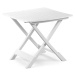 Zahradní rozkládací stolek VETURA — plast, bílá