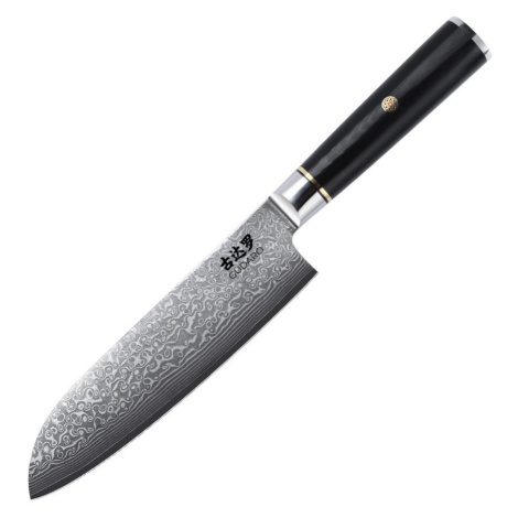 Gudaro - Damaškový kuchyňský nůž AKIRO 7", 67 vrstev oceli, délka 17,5 cm, černá GD1004-C