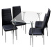 Jídelní stůl LATRAN + 4 židle SNAEFELL, černá