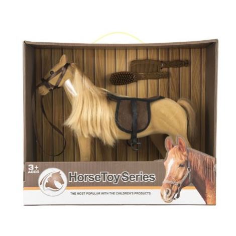 Kůň česací velký fliška s doplňky plast 38cm v krabici 40x34,5x12cm Teddies