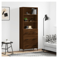 vidaXL Skříň highboard hnědý dub 69,5 x 34 x 180 cm kompozitní dřevo