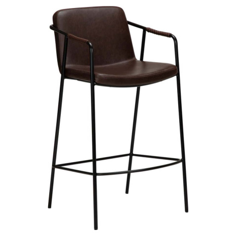 Tmavě hnědá barová židle z imitace kůže DAN-FORM Denmark Boto, výška 105 cm ​​​​​DAN-FORM Denmark