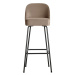 Béžová sametová barová židle 103 cm Vogue – BePureHome