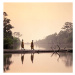 Fotografie Buddhist Monks walking along submerged tree, Martin Puddy, 40x40 cm
