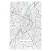 Mapa Bruxelles white, 26.7x40 cm